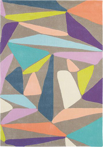 Разноцветный ковер "Grey Background" Xian Triangle