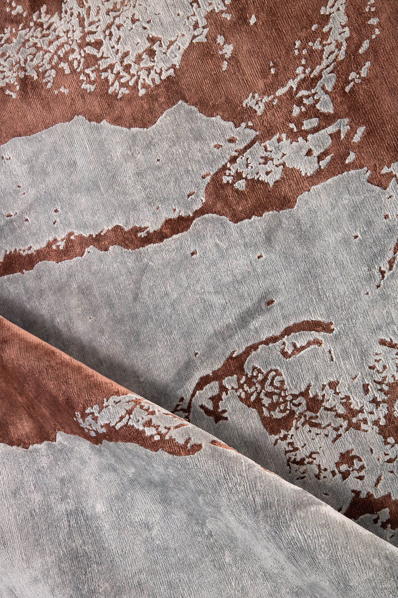 Французский Дизайнерский ковер ручной работы Sand Stamp Copper