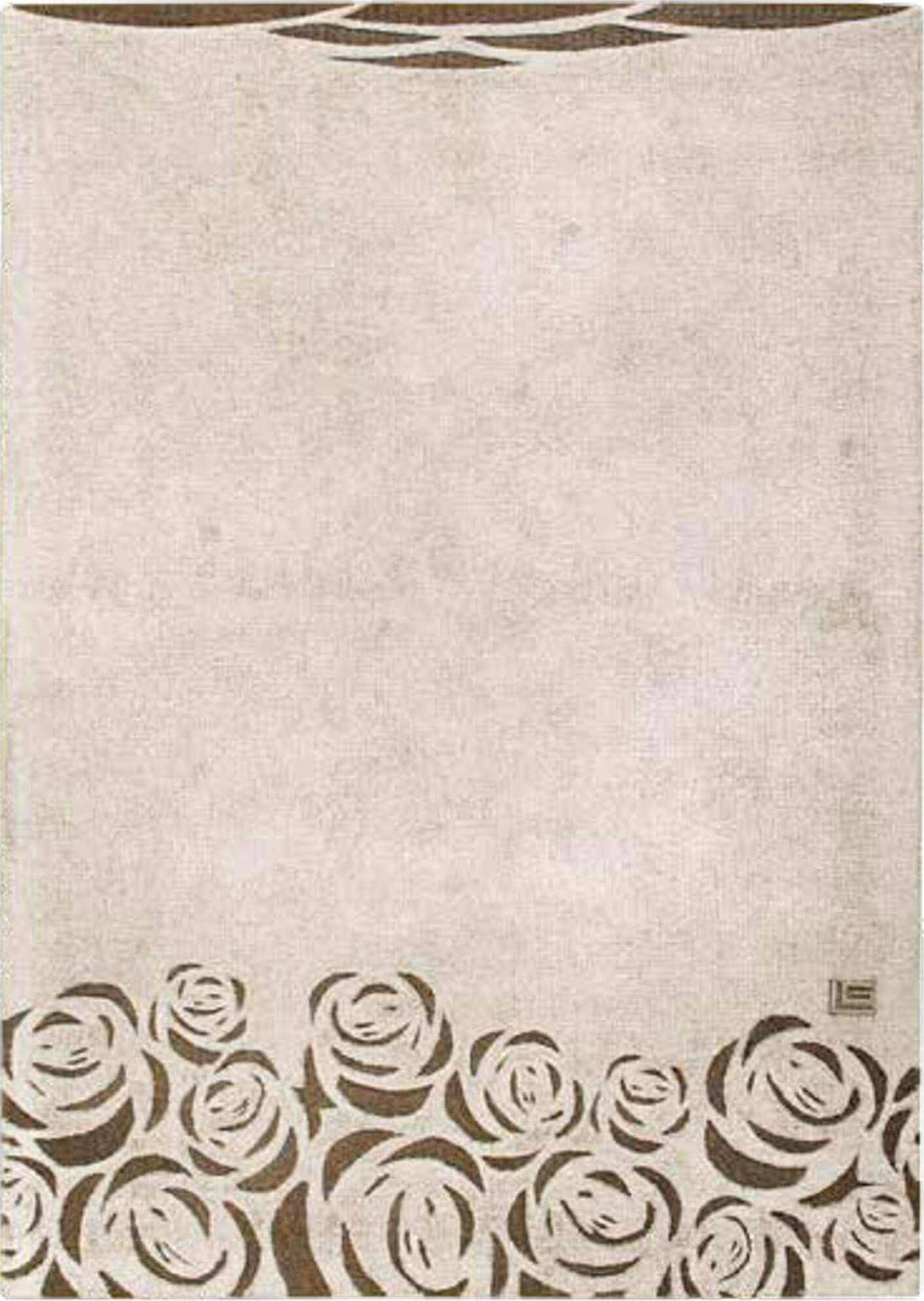 Индийский ковер ручной работы Leather Rose Ecru