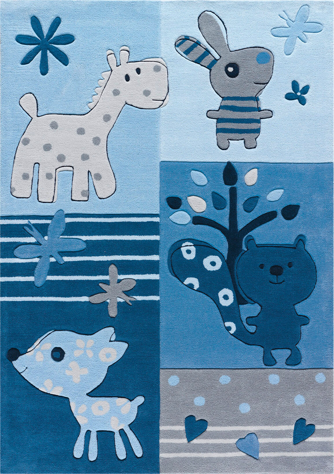 Детский ковер голубого цвета Sam 4151-53