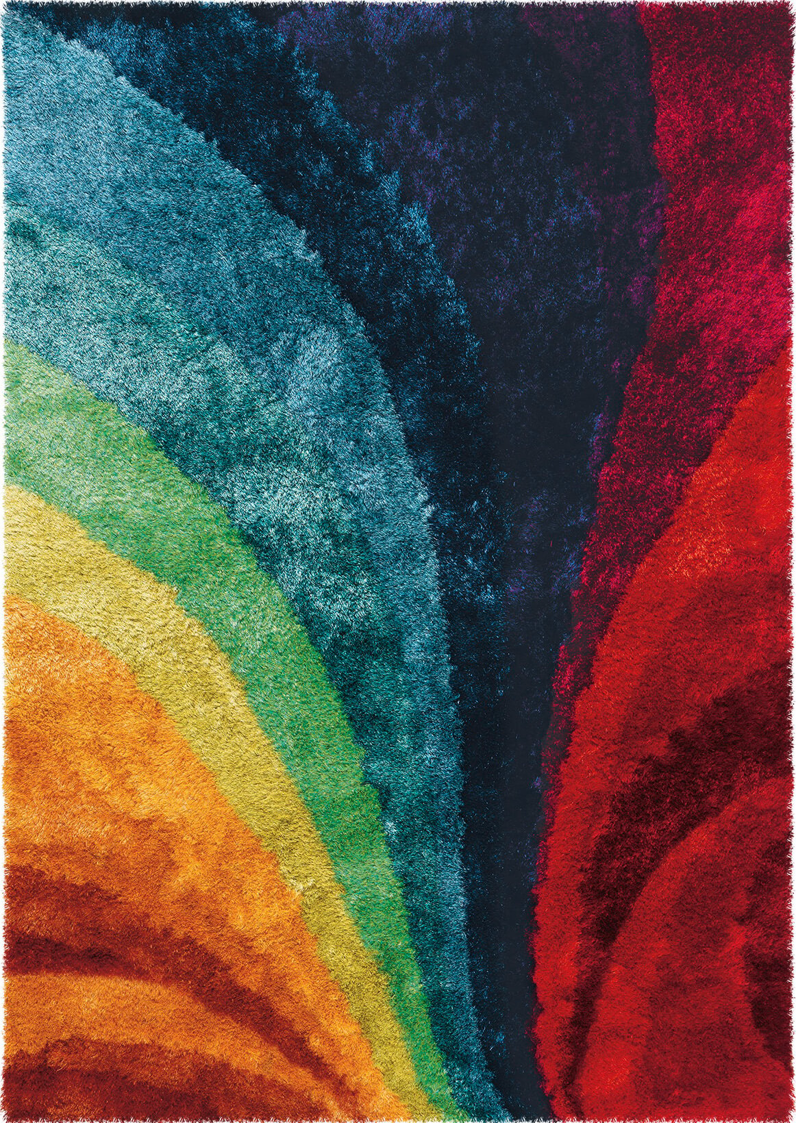Разноцветный ковер с длинным ворсом Шегги Funky 8113-75